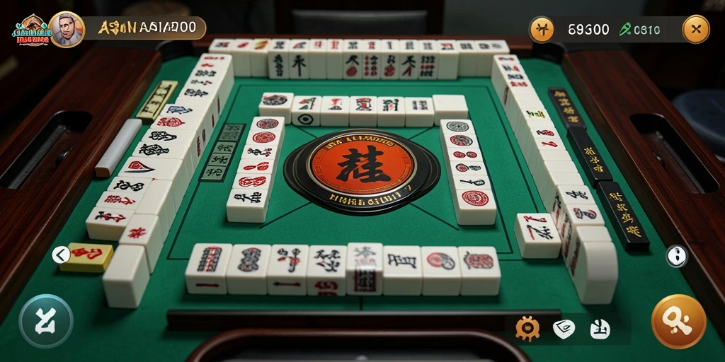 Screenshot ASIA200 menunjukkan gameplay menegangkan Mahjong yang seru.