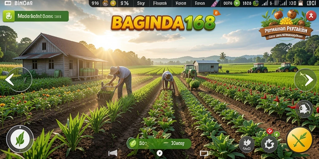 Tampilan gameplay menarik di BAGINDA168 dengan suasana pertanian.