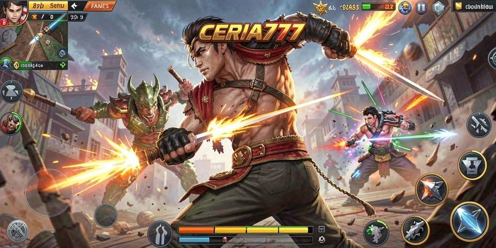 Tampilan menegangkan dari gameplay <strong>CERIA777</strong> yang penuh aksi.