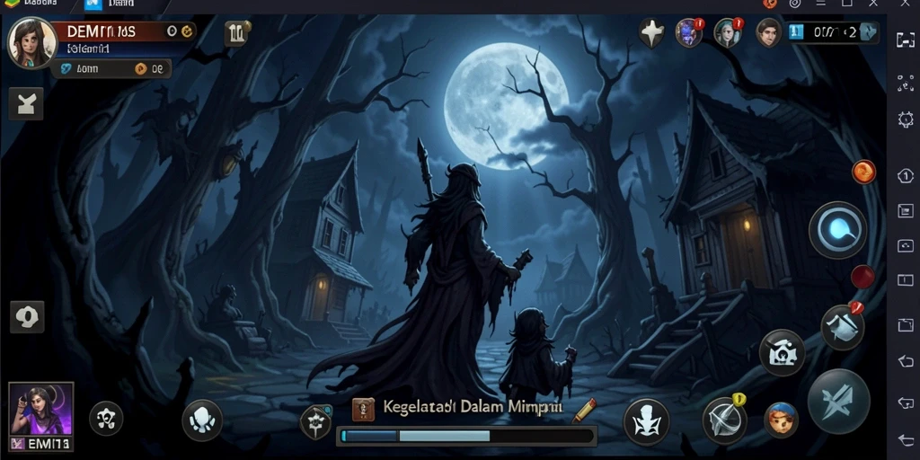 Gameplay menyeramkan di dunia kegelapan yang mendebarkan.