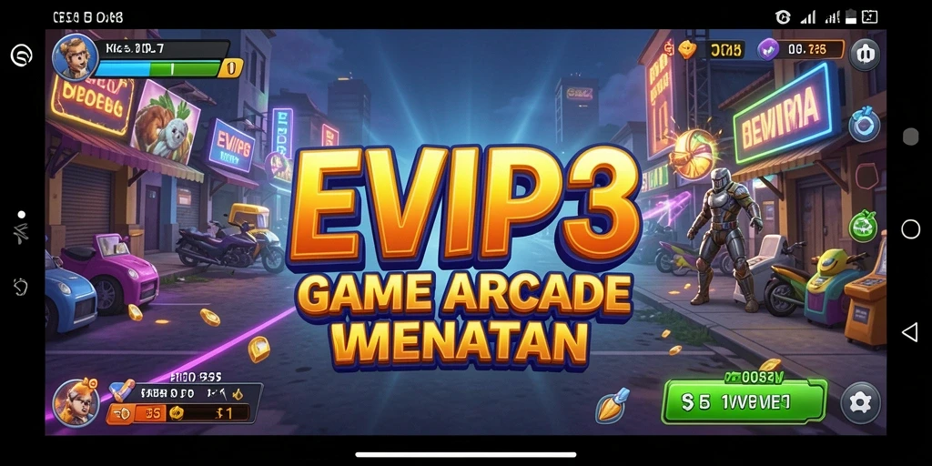 Tampilan gameplay Arcade yang menarik dan seru dari EVIP3.