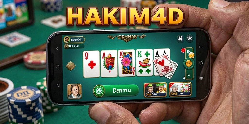 Tampilan gameplay HAKIM4D yang menegangkan dan seru dalam permainan Domino.