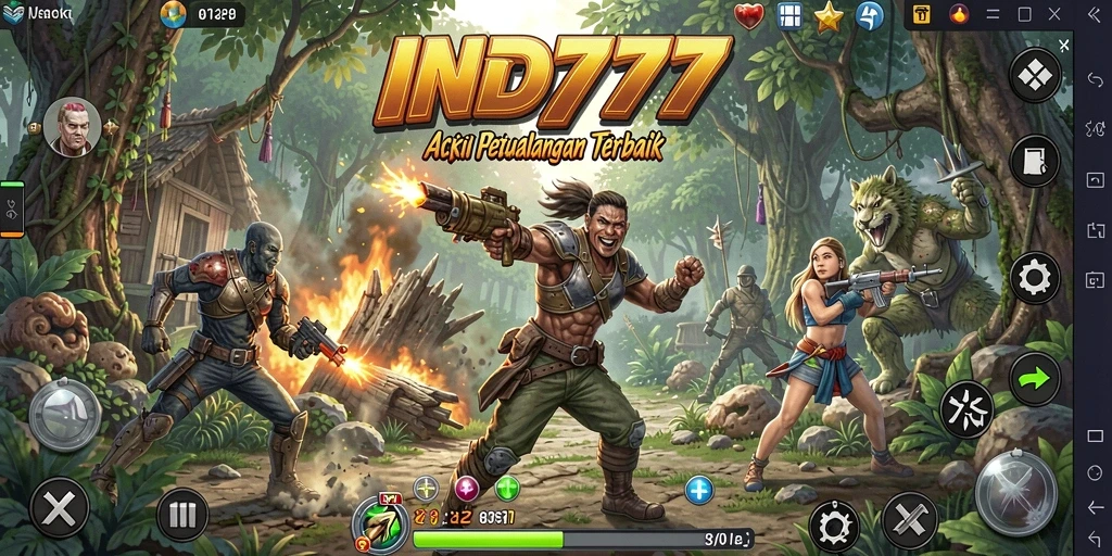 Tampilan gameplay seru di IND777 dengan aksi pertempuran intens.