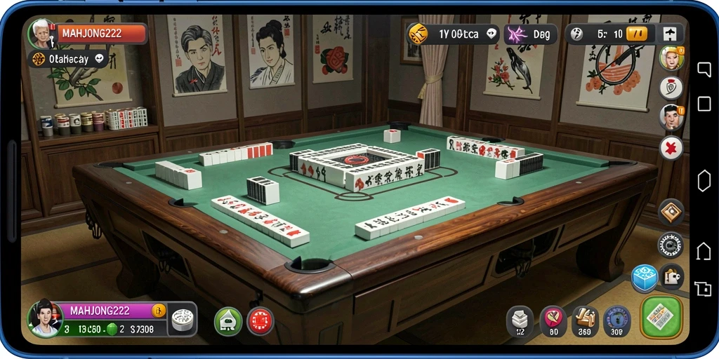 Screenshot gameplay MAHJONG222 yang menggambarkan keseruan bermain Mahjong.