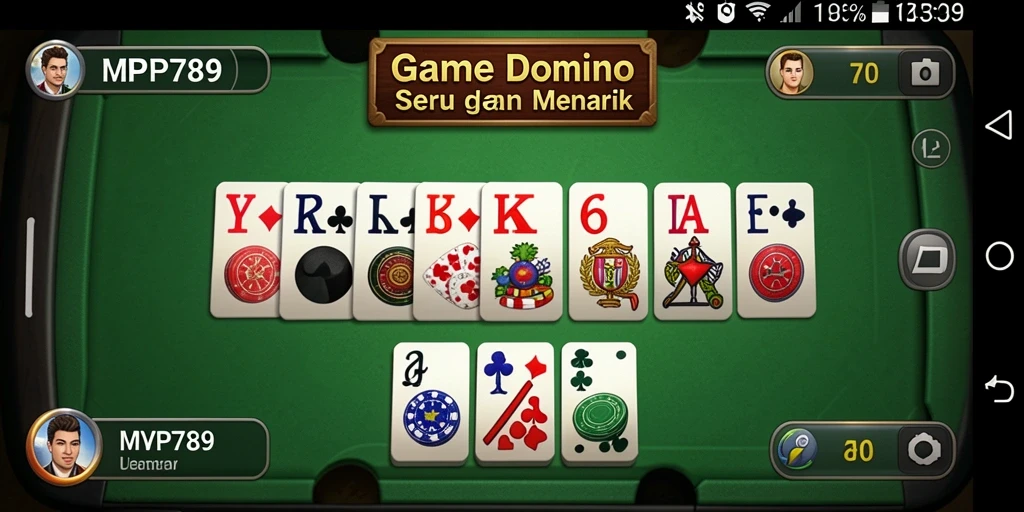 Tampilan gameplay seru di MVP789 dengan berbagai mode permainan Domino.