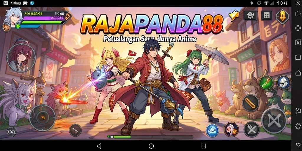 Screenshot gameplay RAJAPANDA88 yang menggambarkan aksi mendebarkan dalam dunia anime.