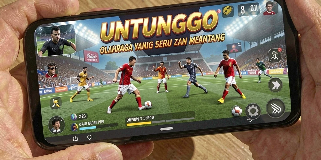 Tampilan gameplay UNTUNGGO dengan berbagai olahraga seru.