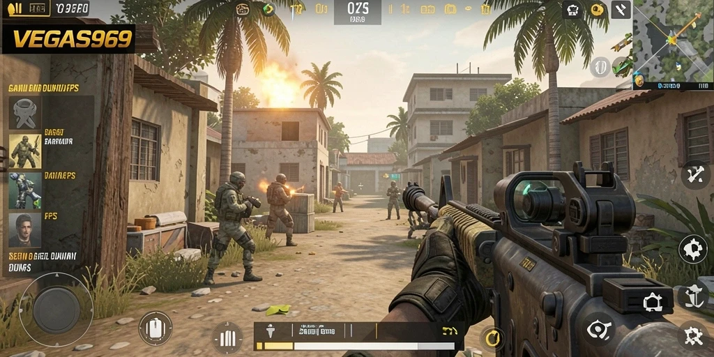 Tampilan gameplay <strong>VEGAS969</strong> yang mendebarkan dan penuh aksi.